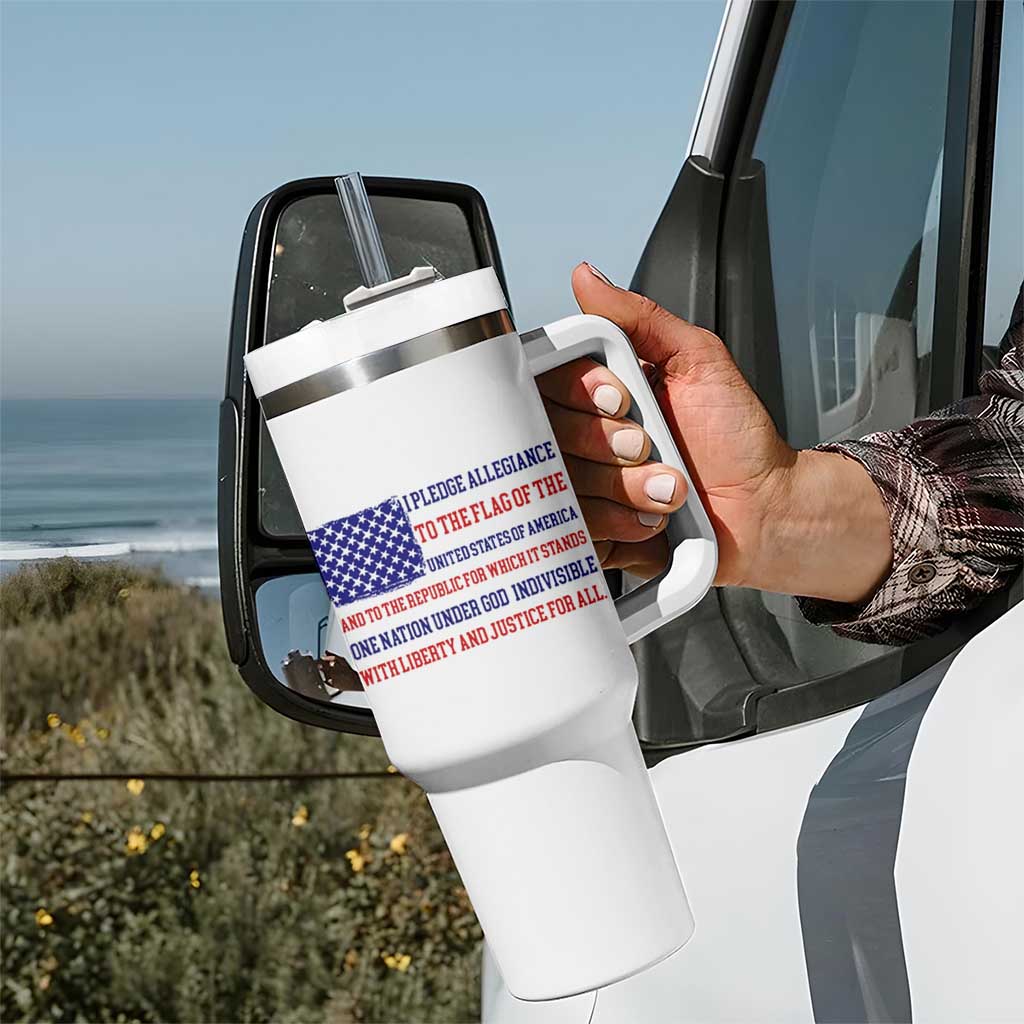American Gifts Tumbler With Handle Independence Day 4th Of July USA Flag