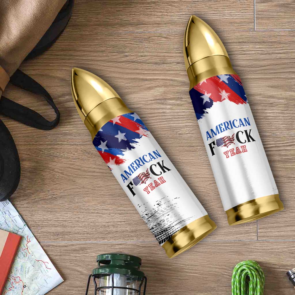 America Fck Yeah Bullet Tumbler Funny Patriotic USA Flag American Patriot
