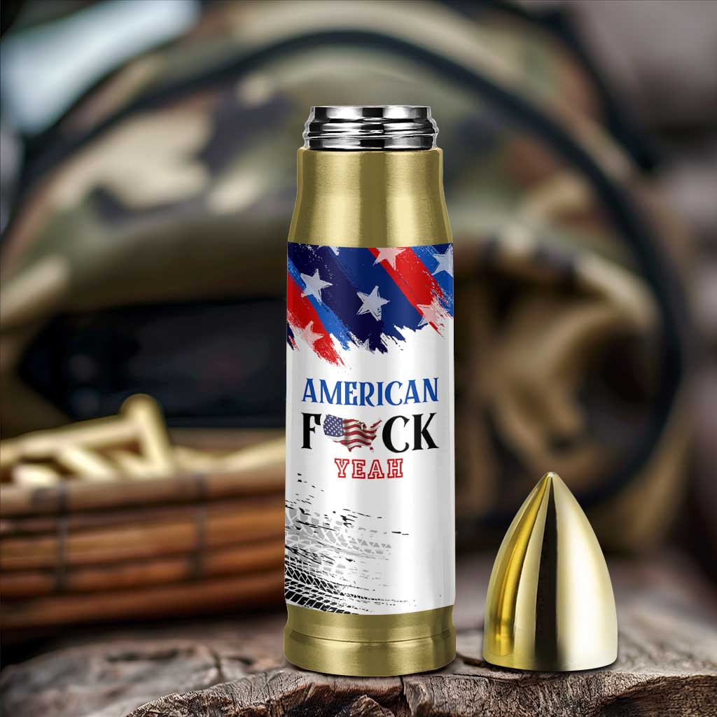 America Fck Yeah Bullet Tumbler Funny Patriotic USA Flag American Patriot
