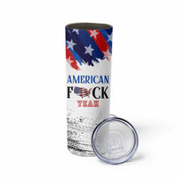 America Fck Yeah Skinny Tumbler Funny Patriotic USA Flag American Patriot