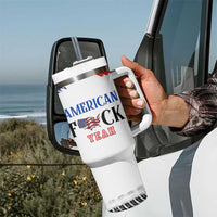 America Fck Yeah Tumbler With Handle Funny Patriotic USA Flag American Patriot
