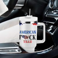 America Fck Yeah Tumbler With Handle Funny Patriotic USA Flag American Patriot