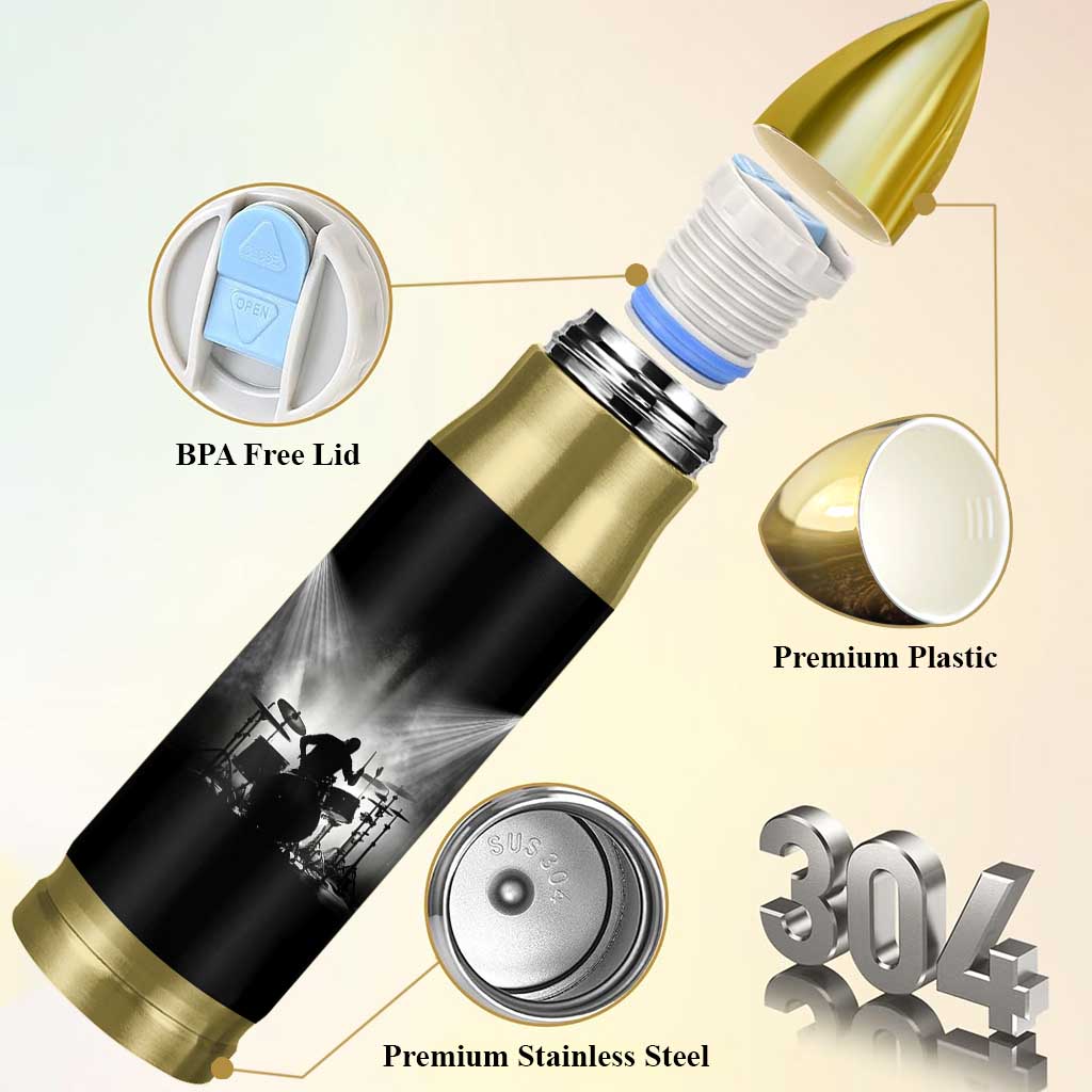 Drummer Bullet Tumbler Drumstick Rock Music Lover Gift For Drummers