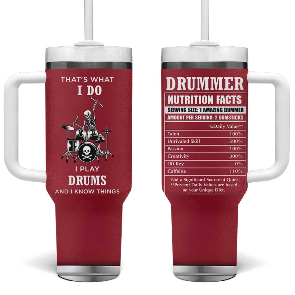 Skeleton Drummer Tumbler With Handle Thats What I Do I Play Drums Gifts For Drummers Percussionists