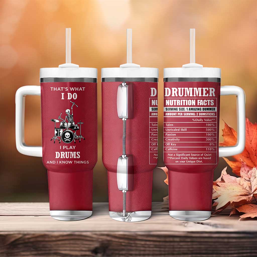 Skeleton Drummer Tumbler With Handle Thats What I Do I Play Drums Gifts For Drummers Percussionists