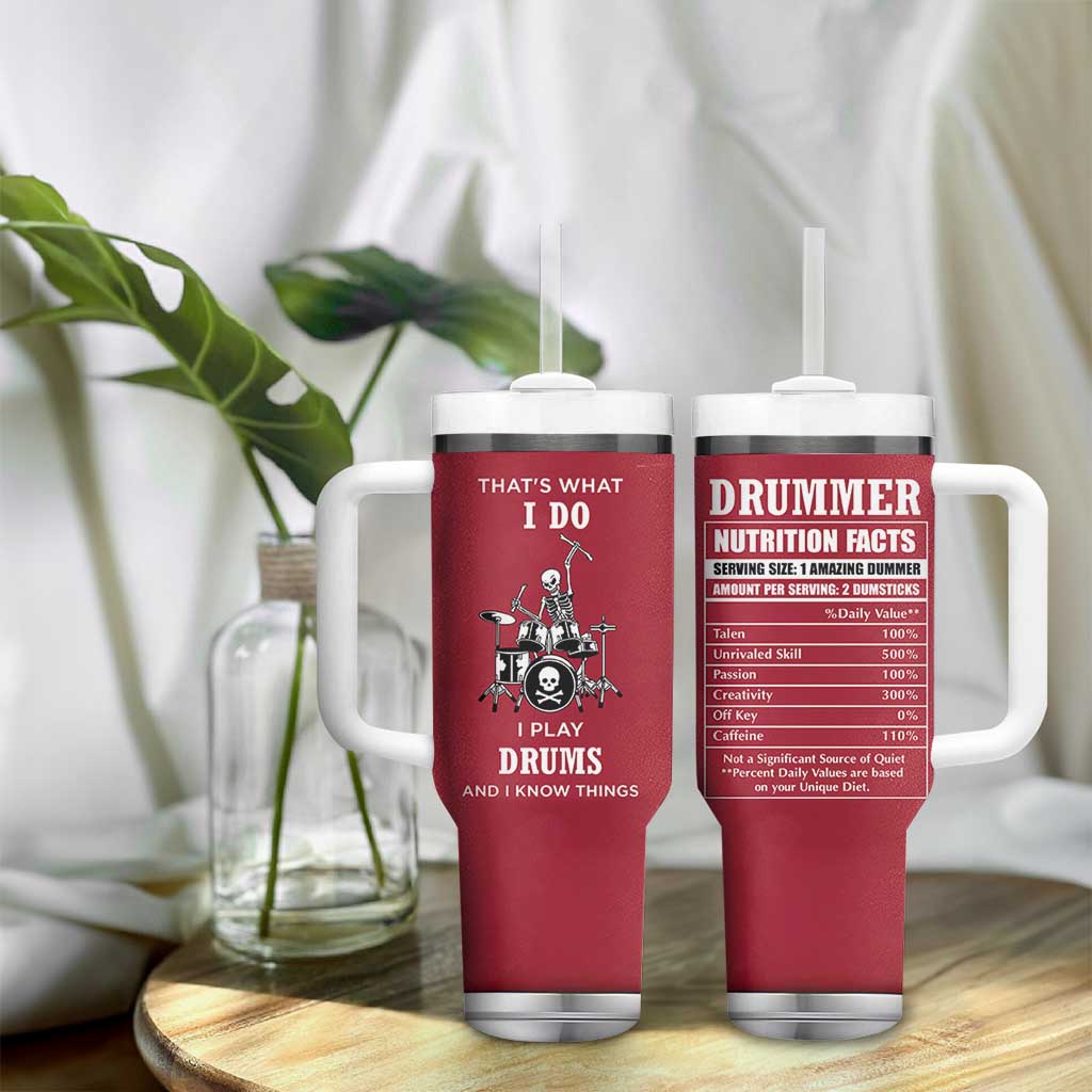 Skeleton Drummer Tumbler With Handle Thats What I Do I Play Drums Gifts For Drummers Percussionists
