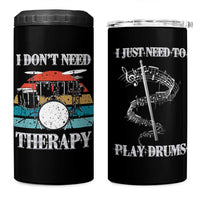 Drummer 4 in 1 Can Cooler Tumbler Retro Rock Music Lover Gift For Drummers