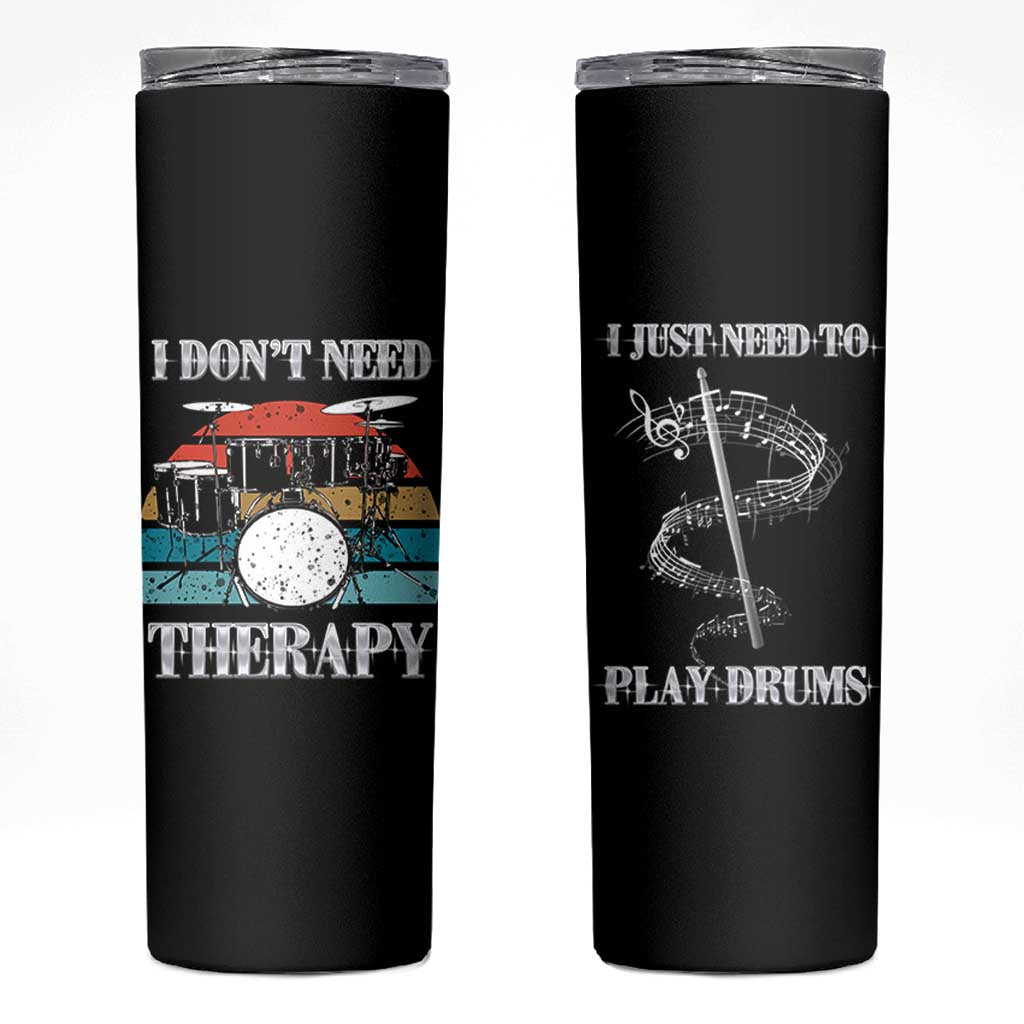 Drummer Skinny Tumbler Retro Rock Music Lover Gift For Drummers
