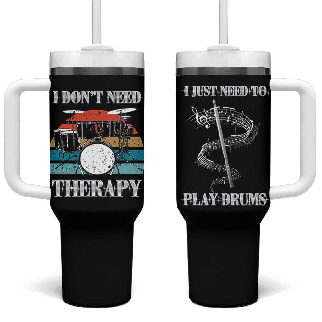 Drummer Tumbler With Handle Retro Rock Music Lover Gift For Drummers