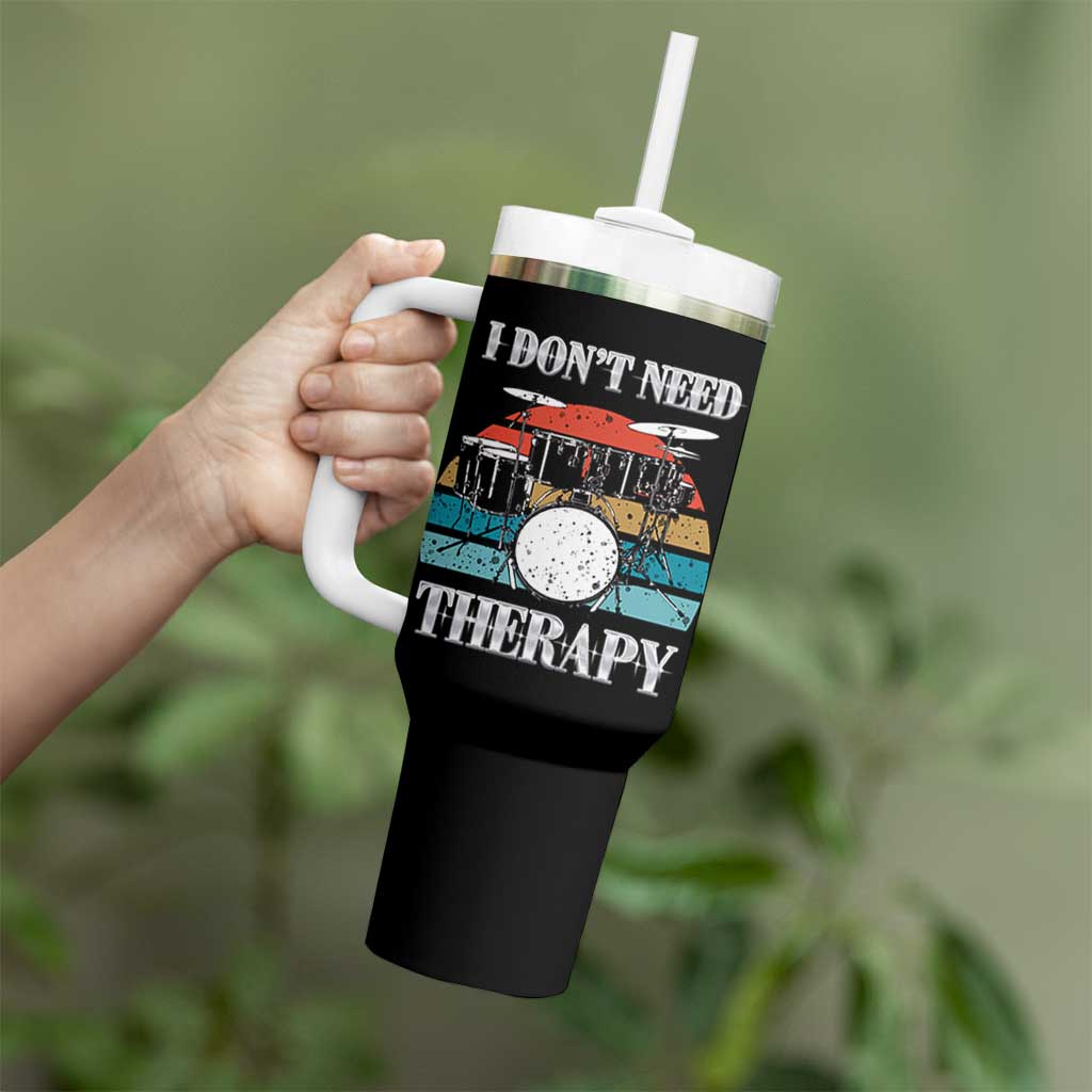 Drummer Tumbler With Handle Retro Rock Music Lover Gift For Drummers