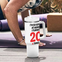 80th Birthday Tumbler With Handle Im So Good At Aging I Turned 20 4 Times 1946 80 Year Old Birthday