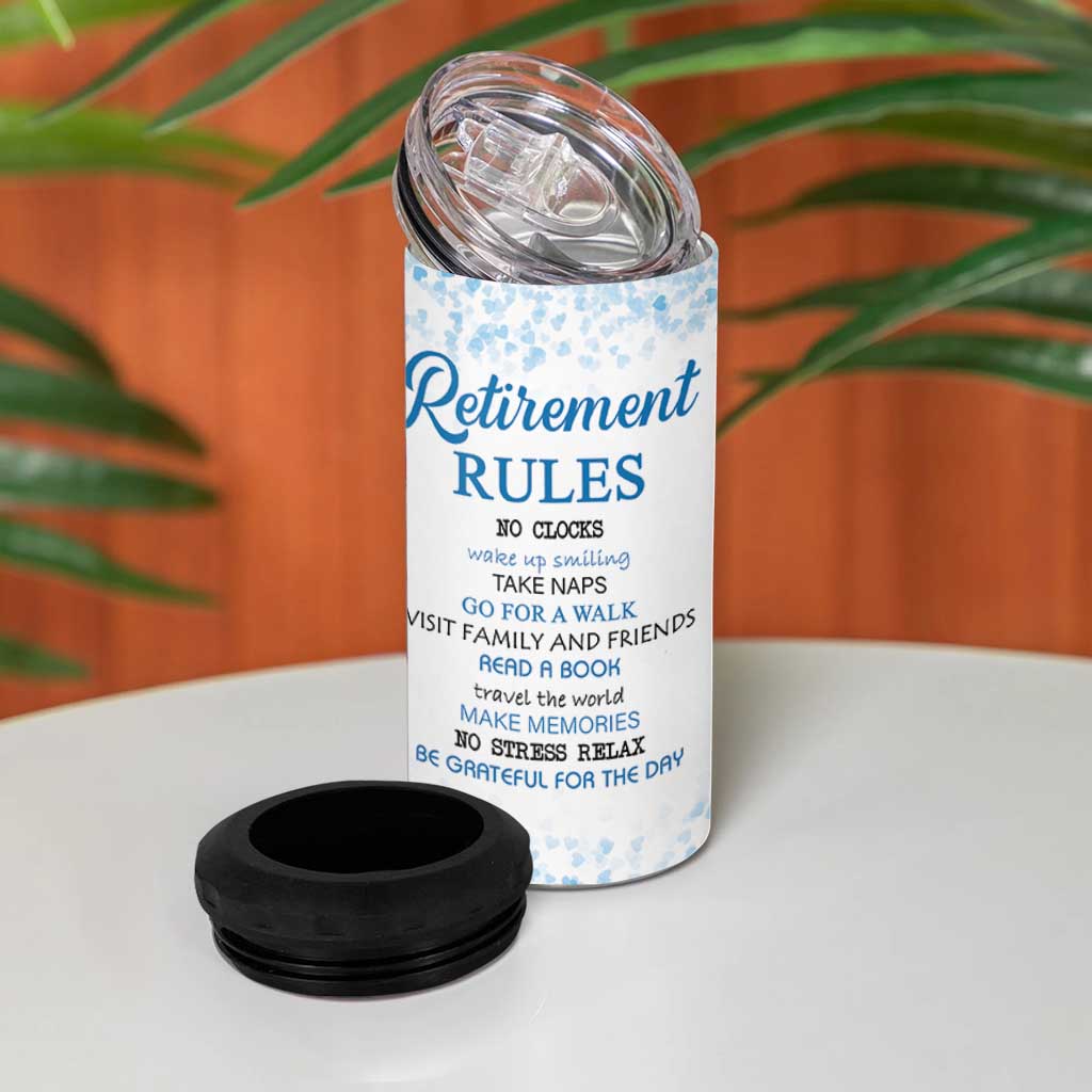 Retirement Gifts For Women 4 in 1 Can Cooler Tumbler Not My Problem Anymore Funny Retired Flowers Floral