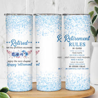 Retirement Gifts For Women Skinny Tumbler Not My Problem Anymore Funny Retired Flowers Floral