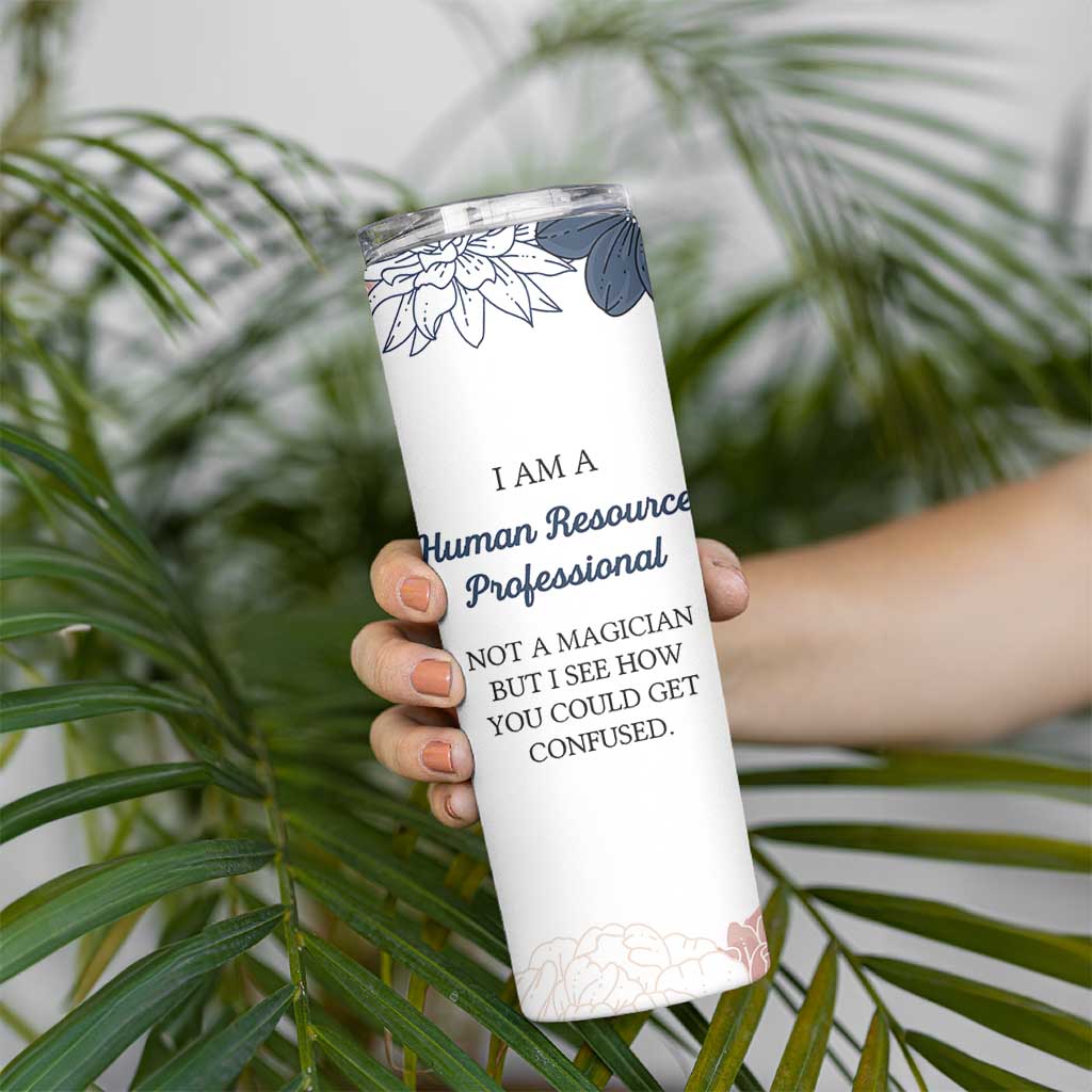 Human Resources Gifts Skinny Tumbler HR Professionals Day Office HR Gifts for Women Flower