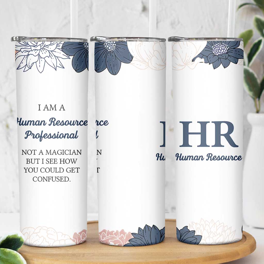 Human Resources Gifts Skinny Tumbler HR Professionals Day Office HR Gifts for Women Flower