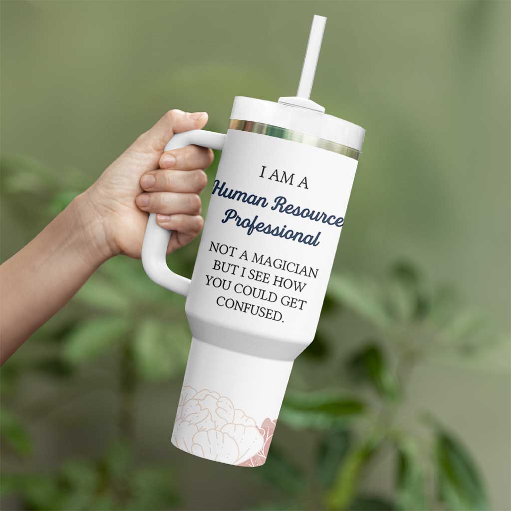 Human Resources Gifts Tumbler With Handle HR Professionals Day Office HR Gifts for Women Flower