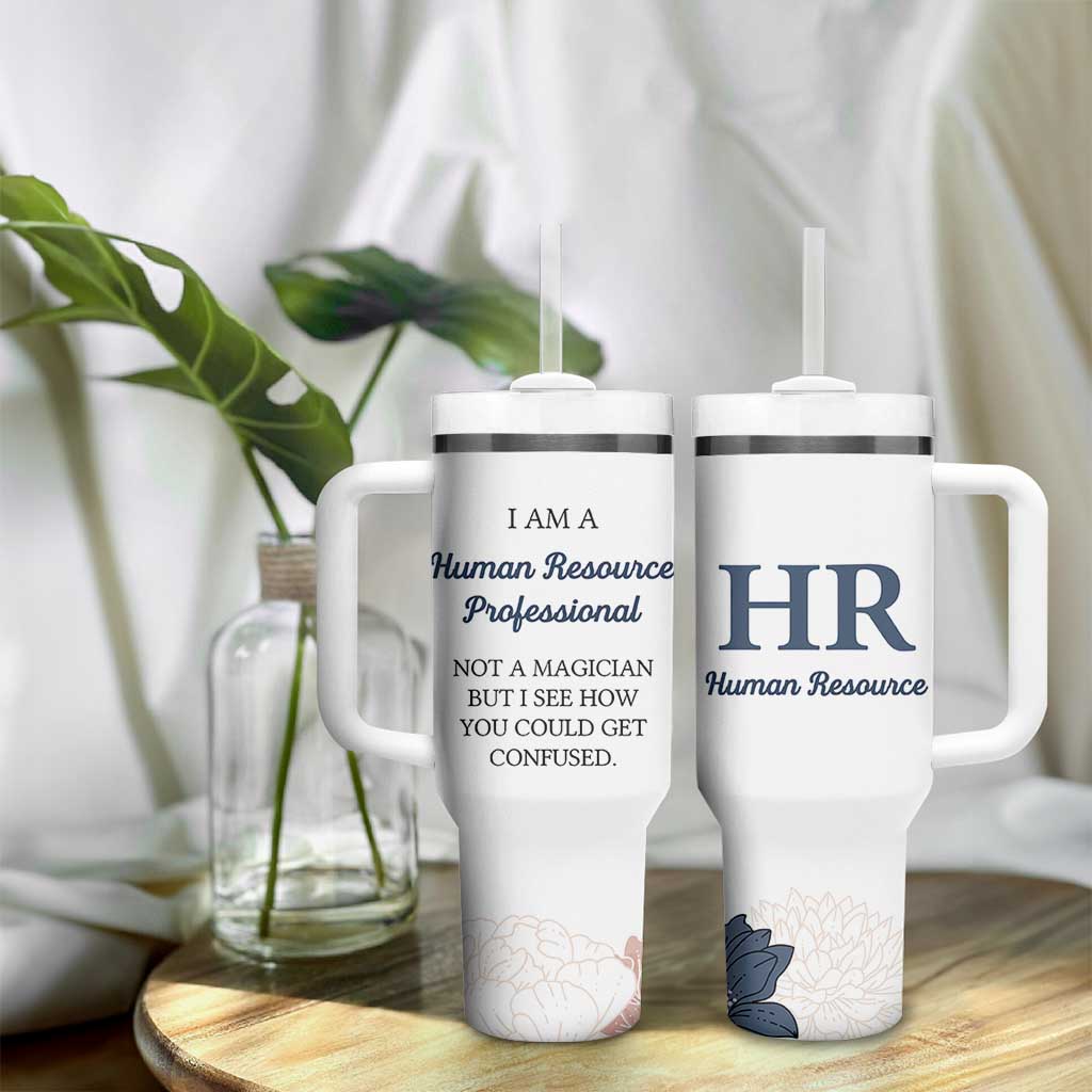 Human Resources Gifts Tumbler With Handle HR Professionals Day Office HR Gifts for Women Flower