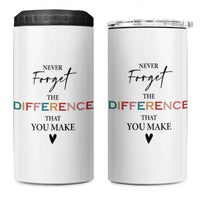 Thank You Gifts 4 in 1 Can Cooler Tumbler Never Forget The Difference You Make Appreciation Gift - Wonder Print Shop