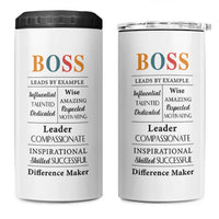 Thank You Gifts For Boss 4 in 1 Can Cooler Tumbler Leader Manager Office Coworker Funny Christmas Birthday Gift