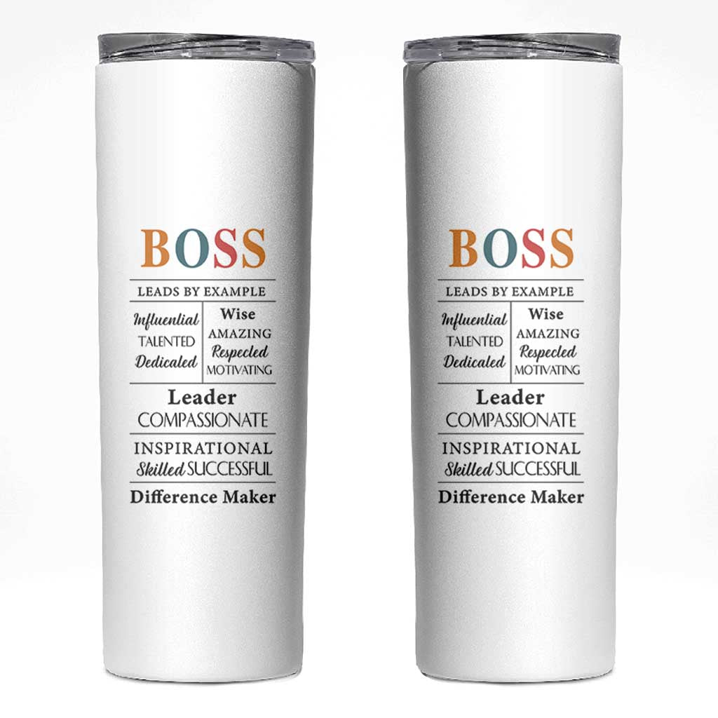 Thank You Gifts For Boss Skinny Tumbler Leader Manager Office Coworker Funny Christmas Birthday Gift