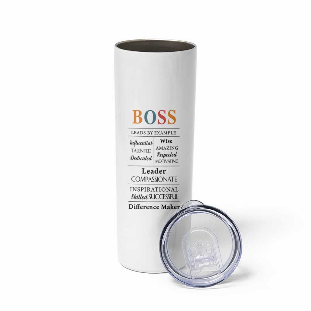Thank You Gifts For Boss Skinny Tumbler Leader Manager Office Coworker Funny Christmas Birthday Gift