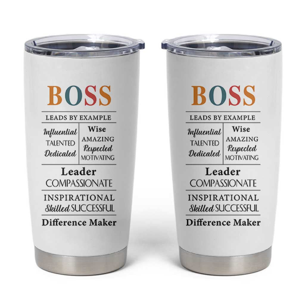 Thank You Gifts For Boss Tumbler Cup Leader Manager Office Coworker Funny Christmas Birthday Gift