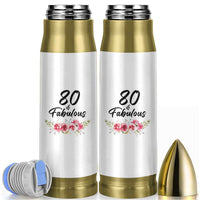 80 And Fabulous Bullet Tumbler 80th Birthday Gifts For Women Grandma Aunt Flower 1946 Present