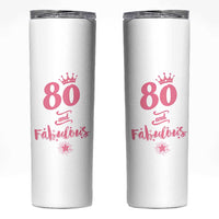80 And Fabulous Skinny Tumbler 80th Birthday Gifts For Women Grandma Aunt 1946 Present