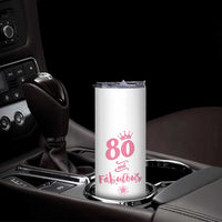 80 And Fabulous Skinny Tumbler 80th Birthday Gifts For Women Grandma Aunt 1946 Present