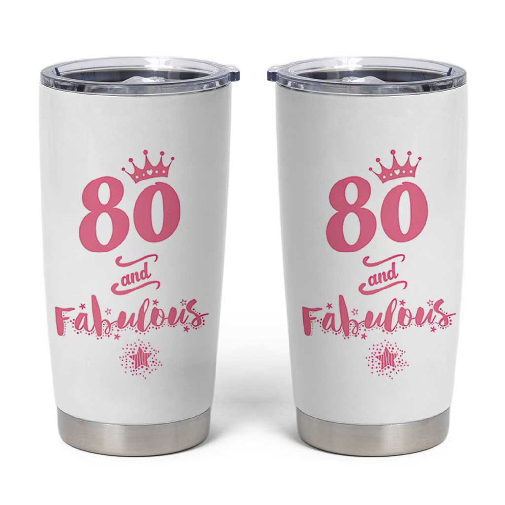 80 And Fabulous Tumbler Cup 80th Birthday Gifts For Women Grandma Aunt 1946 Present
