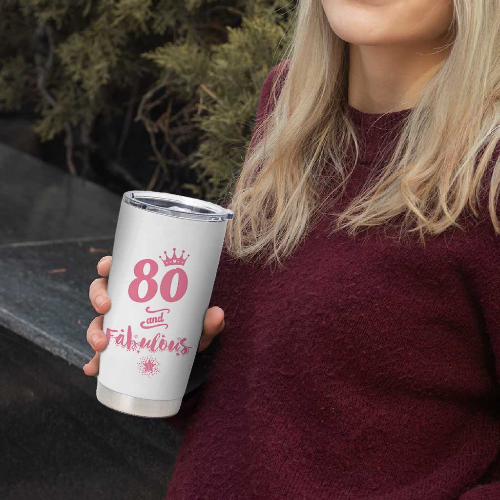 80 And Fabulous Tumbler Cup 80th Birthday Gifts For Women Grandma Aunt 1946 Present