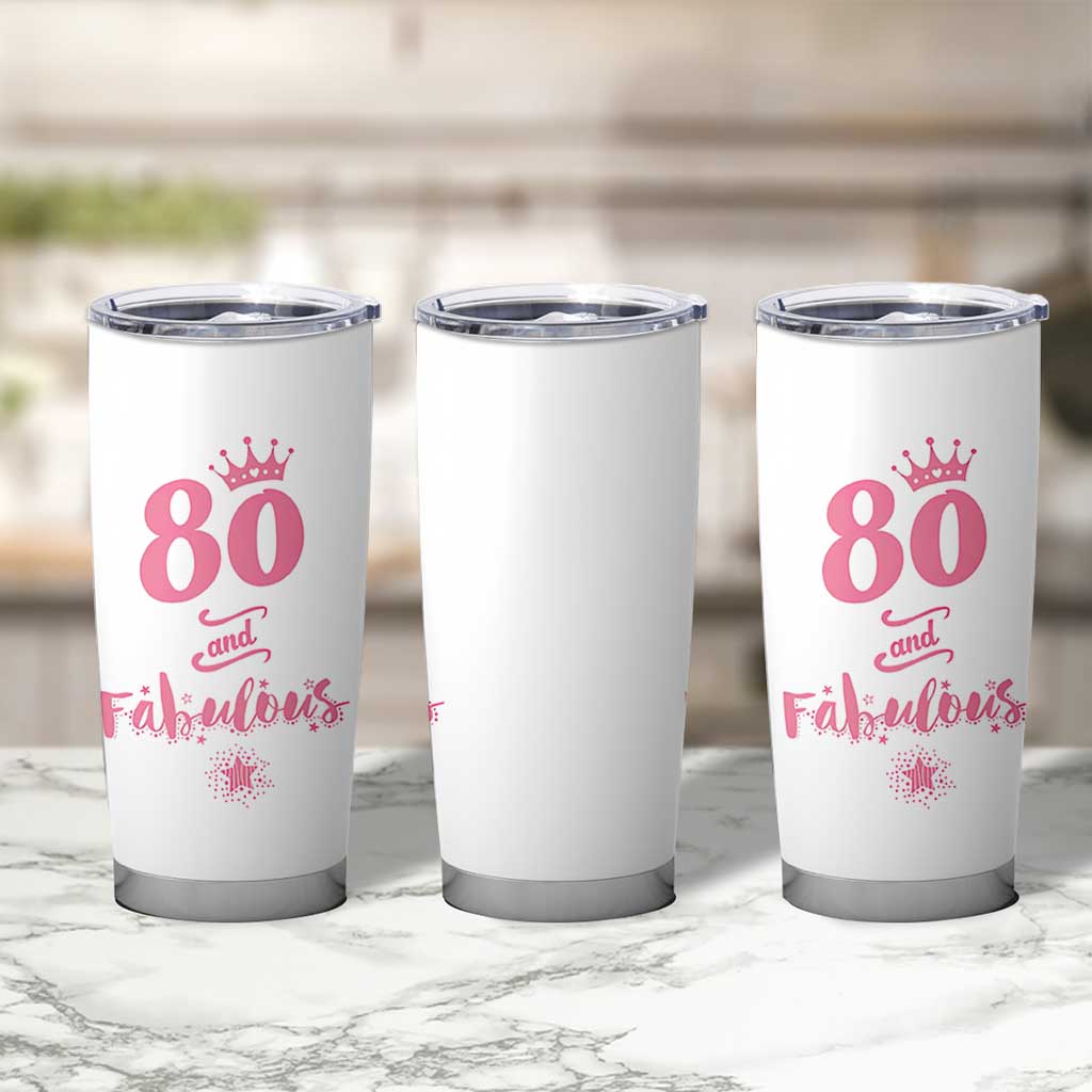 80 And Fabulous Tumbler Cup 80th Birthday Gifts For Women Grandma Aunt 1946 Present