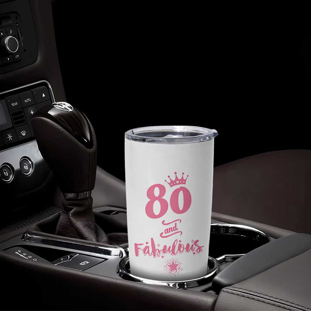 80 And Fabulous Tumbler Cup 80th Birthday Gifts For Women Grandma Aunt 1946 Present