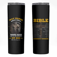 Christian Gifts for Men Skinny Tumbler Vintage Waymaker Miracle Worker Lion Faith Believer
