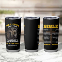 Christian Gifts for Men Tumbler Cup Vintage Waymaker Miracle Worker Lion Faith Believer