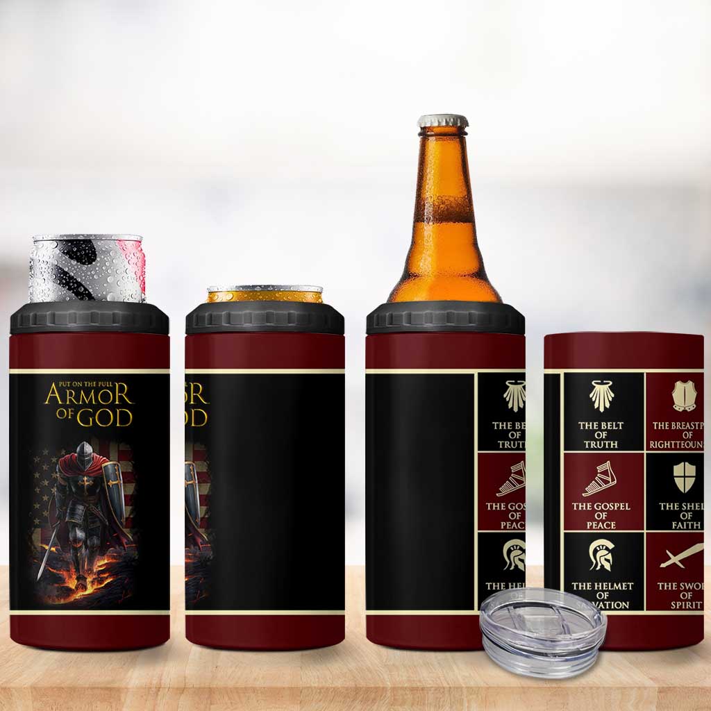 Pastor Appreciation Gifts 4 in 1 Can Cooler Tumbler Put The Full Armor Of God Christian Believers Pastors