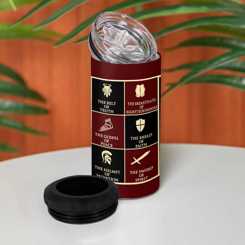 Pastor Appreciation Gifts 4 in 1 Can Cooler Tumbler Put The Full Armor Of God Christian Believers Pastors