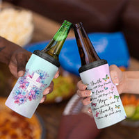 Christian Gifts For Women 4 in 1 Can Cooler Tumbler Faith Mothers Day Bible Verse Encouragement Gifts Flower Coffee Cup