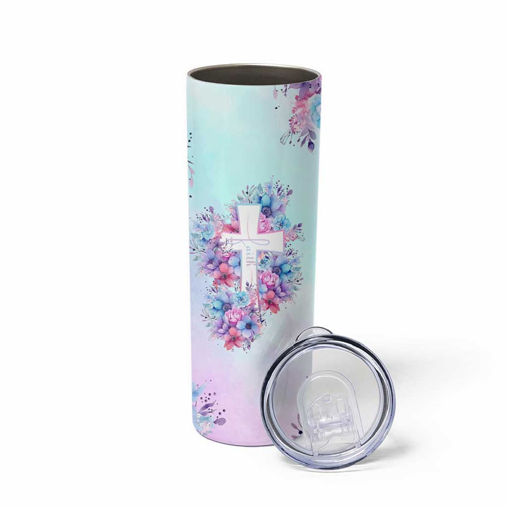 Christian Gifts For Women Skinny Tumbler Faith Mothers Day Bible Verse Encouragement Gifts Flower Coffee Cup