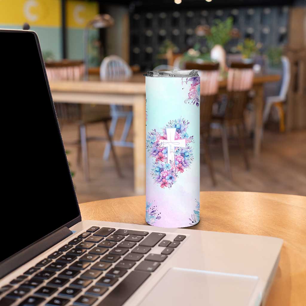 Christian Gifts For Women Skinny Tumbler Faith Mothers Day Bible Verse Encouragement Gifts Flower Coffee Cup