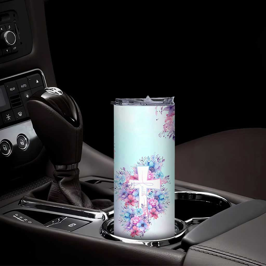 Christian Gifts For Women Skinny Tumbler Faith Mothers Day Bible Verse Encouragement Gifts Flower Coffee Cup