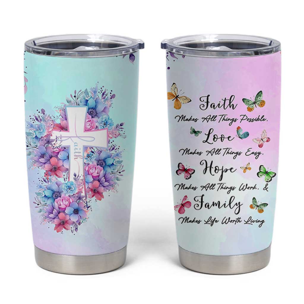 Christian Gifts For Women Tumbler Cup Faith Mothers Day Bible Verse Encouragement Gifts Flower Coffee Cup