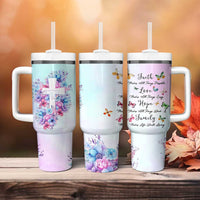Christian Gifts For Women Tumbler With Handle Faith Mothers Day Bible Verse Encouragement Gifts Flower Coffee Cup