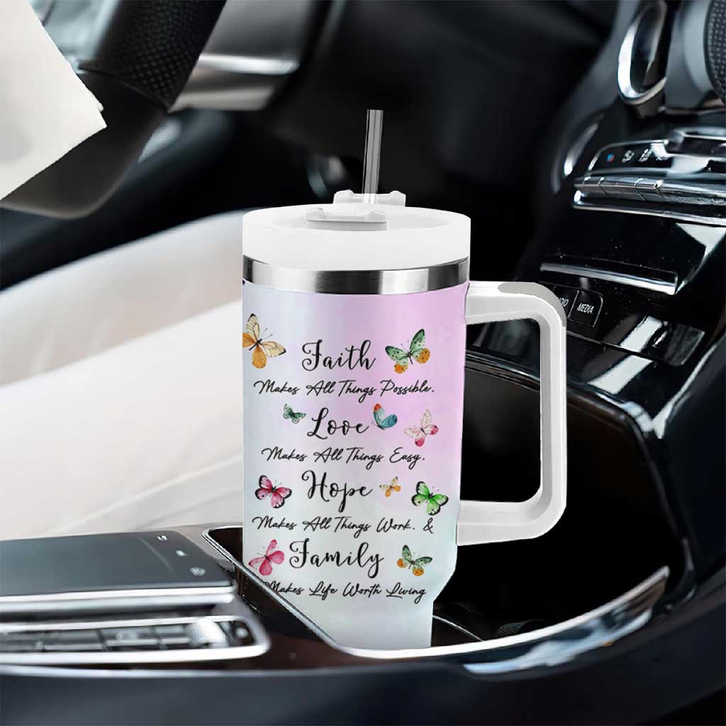 Christian Gifts For Women Tumbler With Handle Faith Mothers Day Bible Verse Encouragement Gifts Flower Coffee Cup