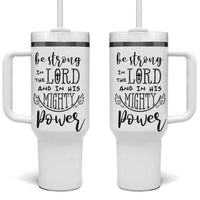 Christian Gifts for Men Women Tumbler With Handle Strong In The Lord Eph. 6:10 God Catholic Spiritual Faith Bible Verse