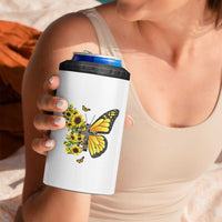 Sunflower Christian Gifts for Women 4 in 1 Can Cooler Tumbler Flower Inspiration Religious Bible Verse Encouragement