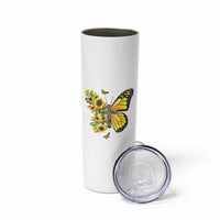 Sunflower Christian Gifts for Women Skinny Tumbler Flower Inspiration Religious Bible Verse Encouragement