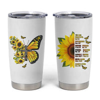 Sunflower Christian Gifts for Women Tumbler Cup Flower Inspiration Religious Bible Verse Encouragement