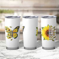 Sunflower Christian Gifts for Women Tumbler Cup Flower Inspiration Religious Bible Verse Encouragement