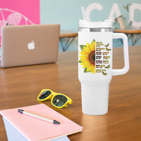 Sunflower Christian Gifts for Women Tumbler With Handle Flower Inspiration Religious Bible Verse Encouragement